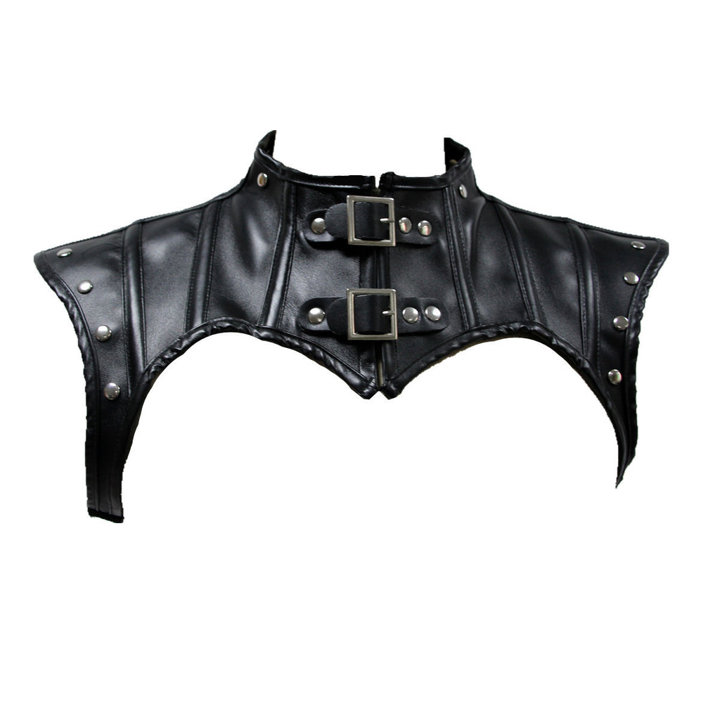 Punk Bunched Neck Knight Leather Shawl Motorcycle Belt Buckle