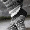 Women's Warm Color Matching Knitted Wool Woolen Socks