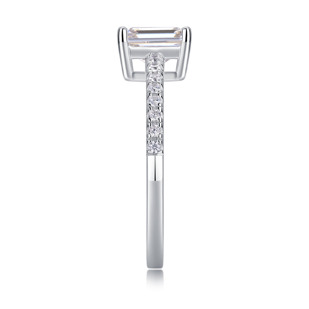 Unexpected Encounter - A Wedding Ring Set With Top-quality Moissanite S925 Silver And Platinum-plated Diamond Can Be Tested With A Diamond Pen