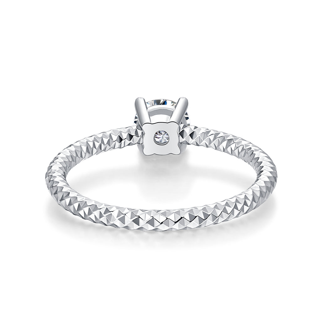 The Bond - Set With Top-quality Moissanite S925 Silver And Platinum-plated Diamond Wedding Ring Can Be Inspected With A Diamond Pen