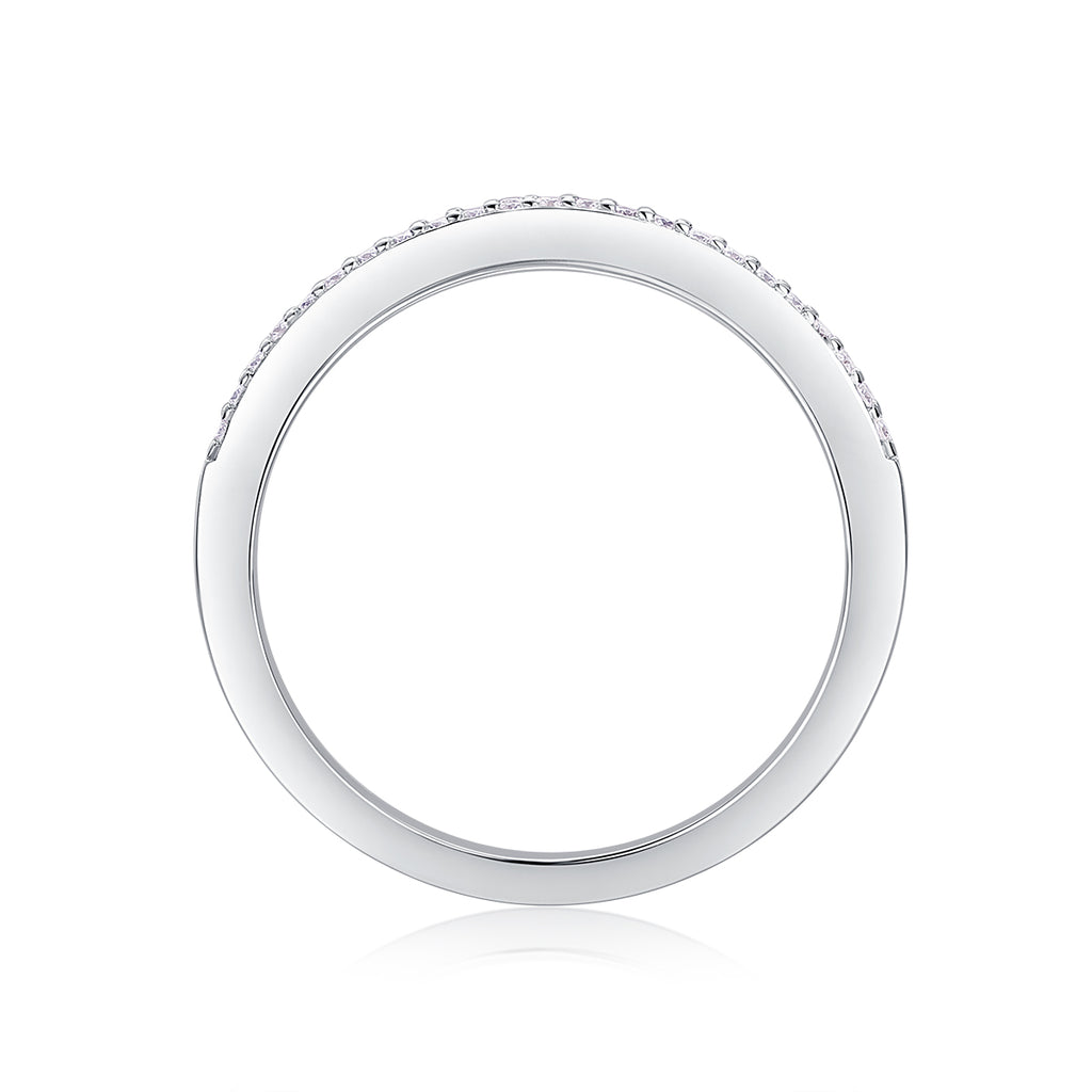 Dancing Gracefully - A Wedding Ring Set With Top-quality Moissanite S925 Silver And Platinum-plated Diamond. The Ring Can Be Tested With A Diamond Pen In Yellow Gold And Rose Gold