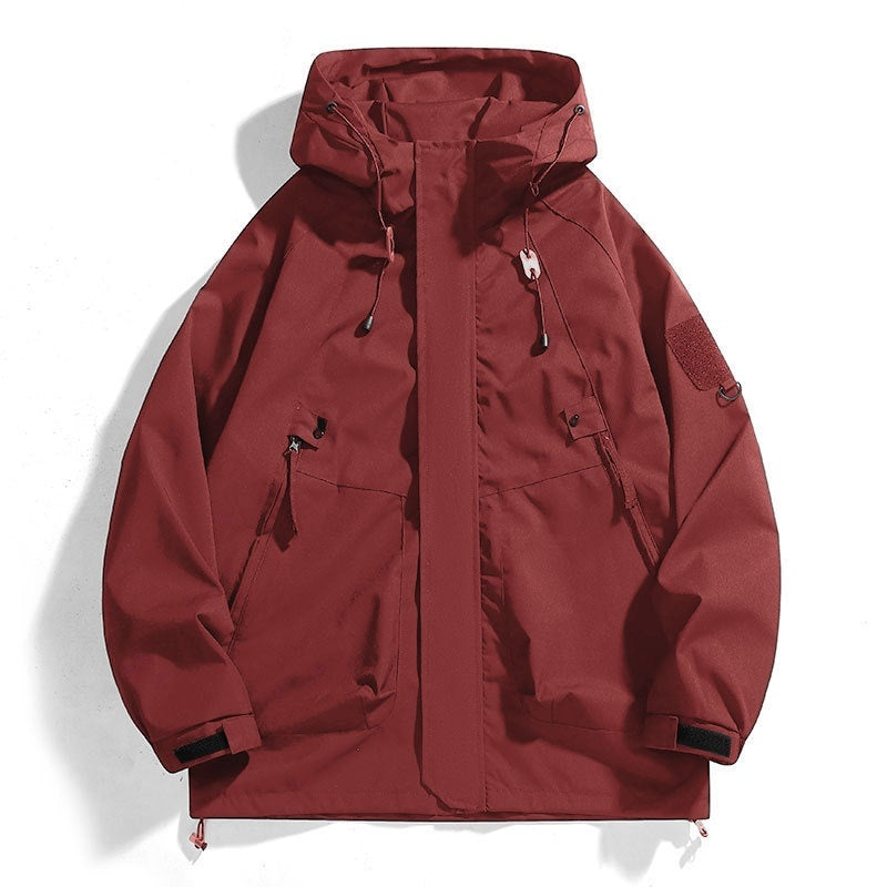 Loose Cargo Waterproof Jacket Coat Hooded