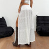 New Beach Style Texture Split Sexy Vacation A- Line Women's Skirt