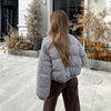 Korean College Style Thickened Long Sleeve Cotton Coat Flower Cotton-padded Jacket