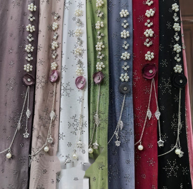 Milk Silk Snowflake Tassel Soft Brim Wrap Scarf