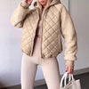 Women's Cardigan Zip Long Sleeve Coat Stitching Casual Cotton Coat Jacket