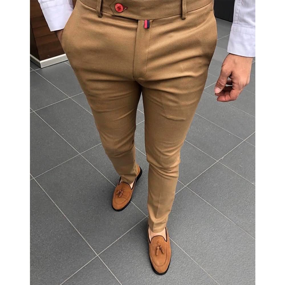 Fake Pocket Decoration Casual Formal Pants - Eshtree