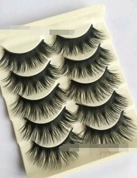False eyelashes, thick cross section, five pairs of eyelashes - Eshtree