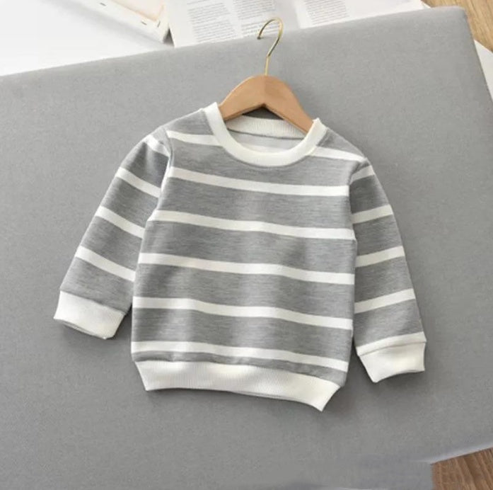 Fashion Children's Striped Pullover Long - sleeved T-shirt - Eshtree
