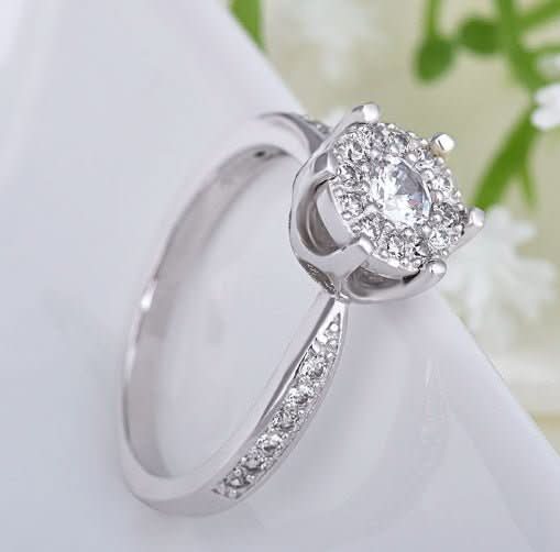 Fashion engagement ring delicate heart and soul zircon ring female jewelry - Eshtree