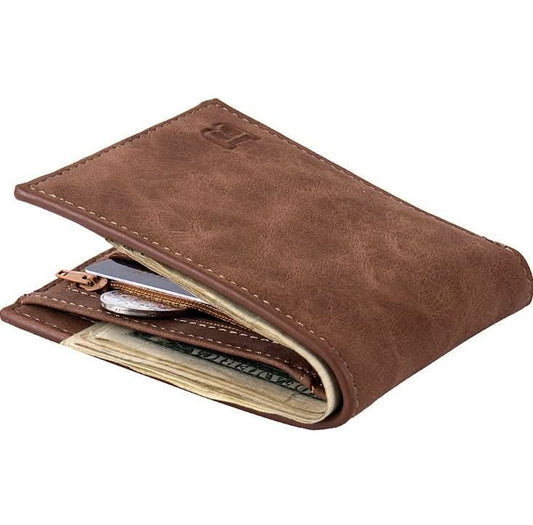 Fashion Men Wallets Mens Wallet with Coin Bag Zipper Small Money Purses New Design Dollar Slim Purse Money Clip Wallet - Eshtree