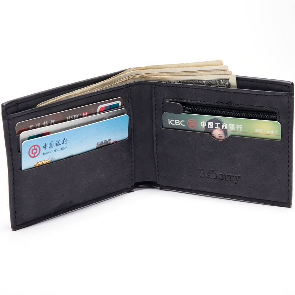 Fashion Men Wallets Mens Wallet with Coin Bag Zipper Small Money Purses New Design Dollar Slim Purse Money Clip Wallet - Eshtree