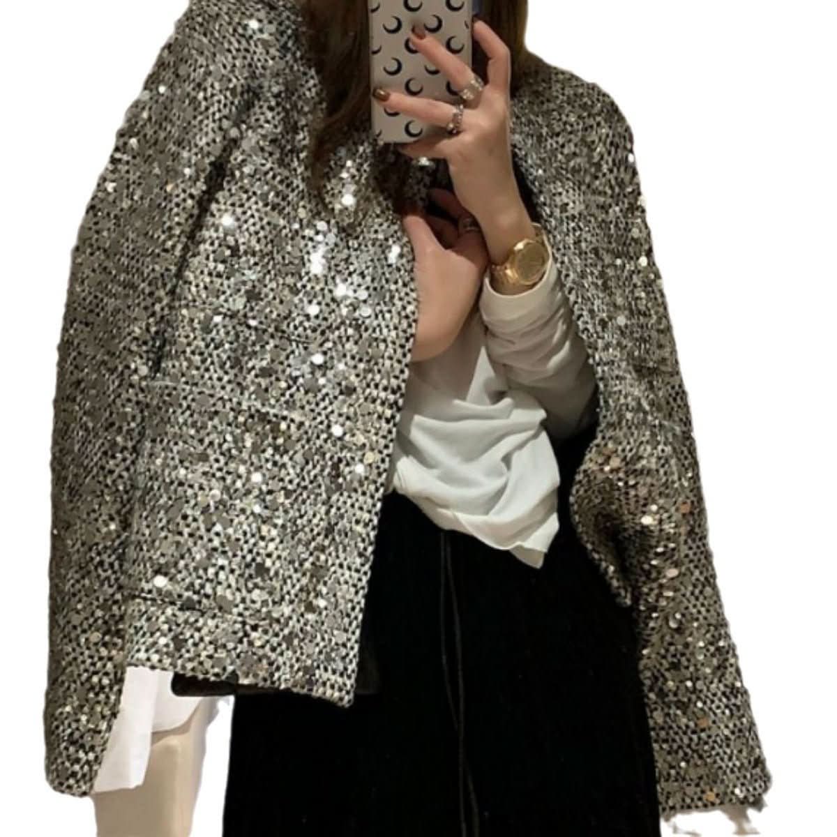 Fashion Sequined Luminous Blazer For Women - Eshtree