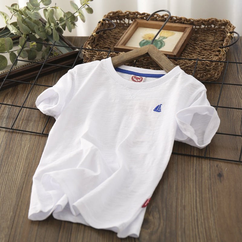 Fashion Simple Boy Half Sleeve Thin T-shirt - Eshtree