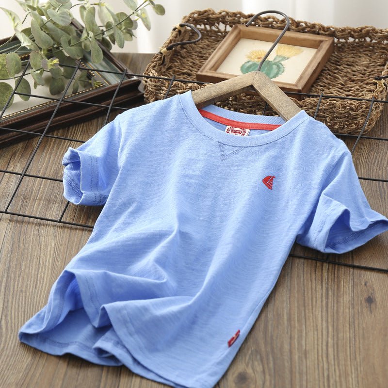 Fashion Simple Boy Half Sleeve Thin T-shirt - Eshtree