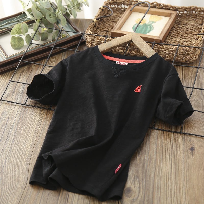 Fashion Simple Boy Half Sleeve Thin T-shirt - Eshtree