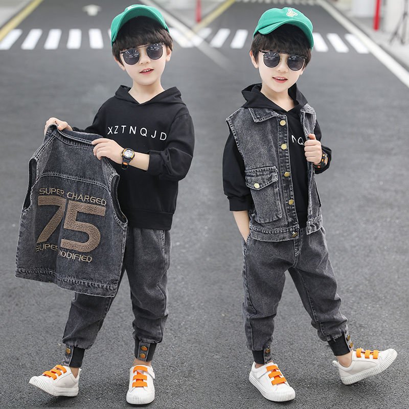 Fashion Simple Boy Winter Denim Suit - Eshtree