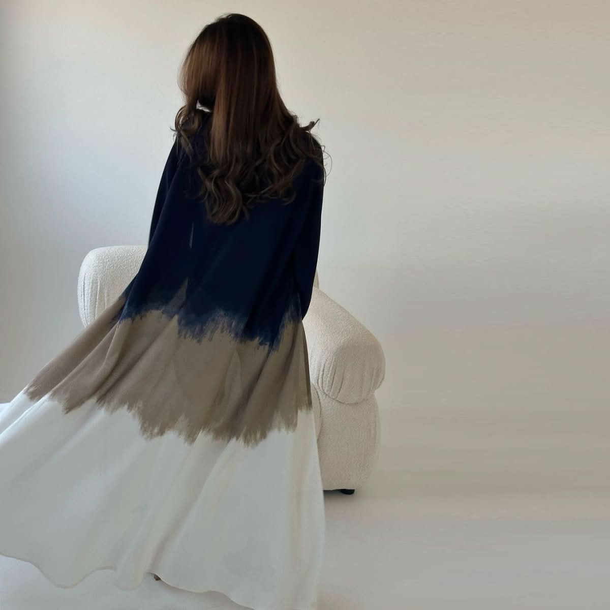 Fashion Tie - dyed Cloak Summer New European And American Cardigan Dress - Eshtree