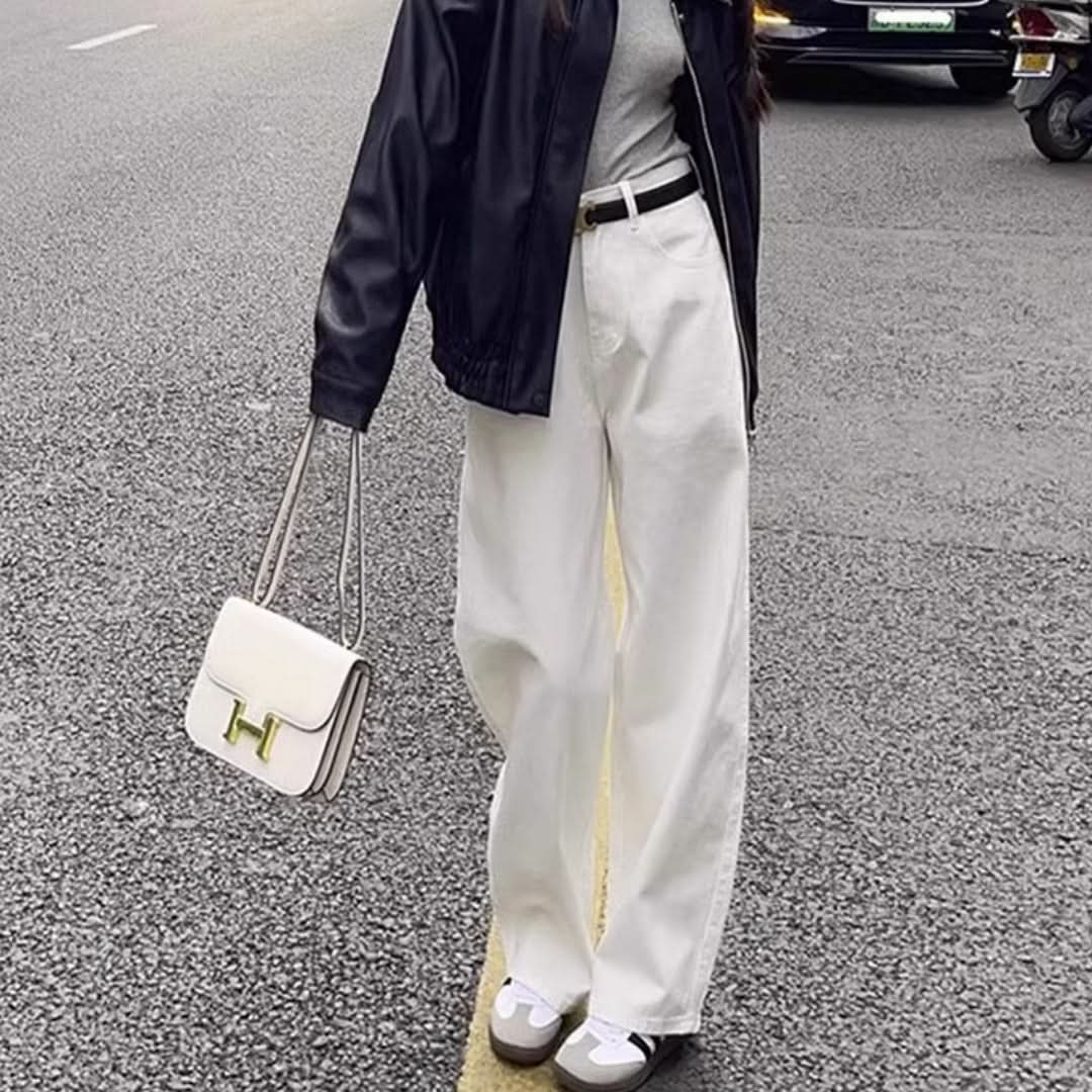 Fashion Wide - leg White Jeans For Women - Eshtree