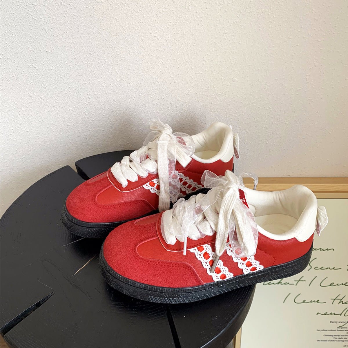 Fashionable Lace Bow - decorated Flat Casual Shoes - Eshtree