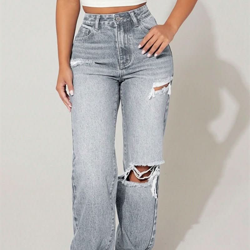 Fashionable Women's Denim Trousers - Eshtree