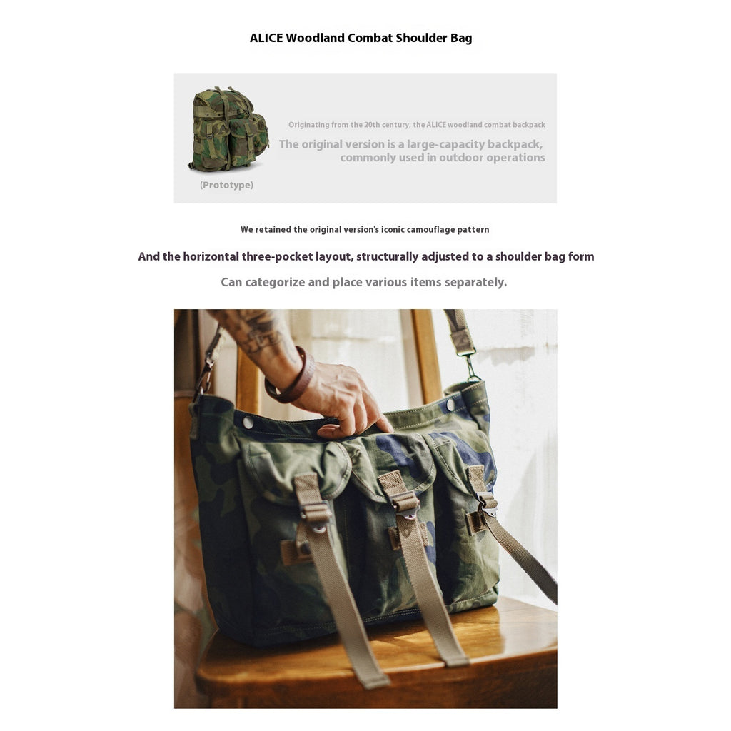 Men's Outdoor Training Tooling American Camouflage Tactics Shoulder Bag