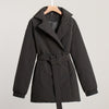 New Thickened Slimming Cinched Cotton-padded Coat Solid Color Belt Cotton Coat Jacket