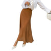 Khaki Slim-fit Elegant Draping Effect Tulle Skirt