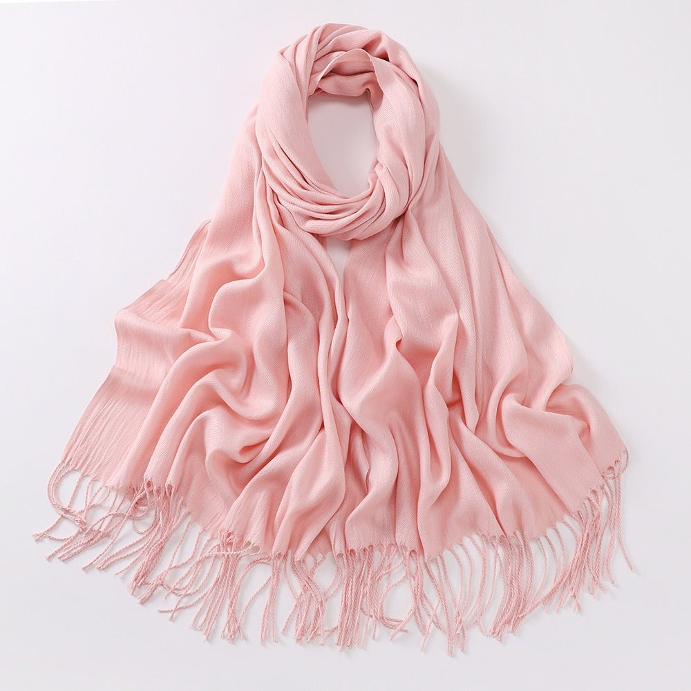 Autumn And Winter Cashmere-like Solid Color Long Scarf