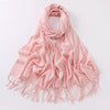 Autumn And Winter Cashmere-like Solid Color Long Scarf