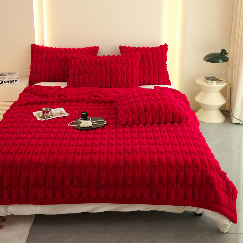 Mink Fur Qiu Blanket Thickening Nap Blanket