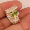 Retro Cross-border Hit Hammered Green Gemstone Ring