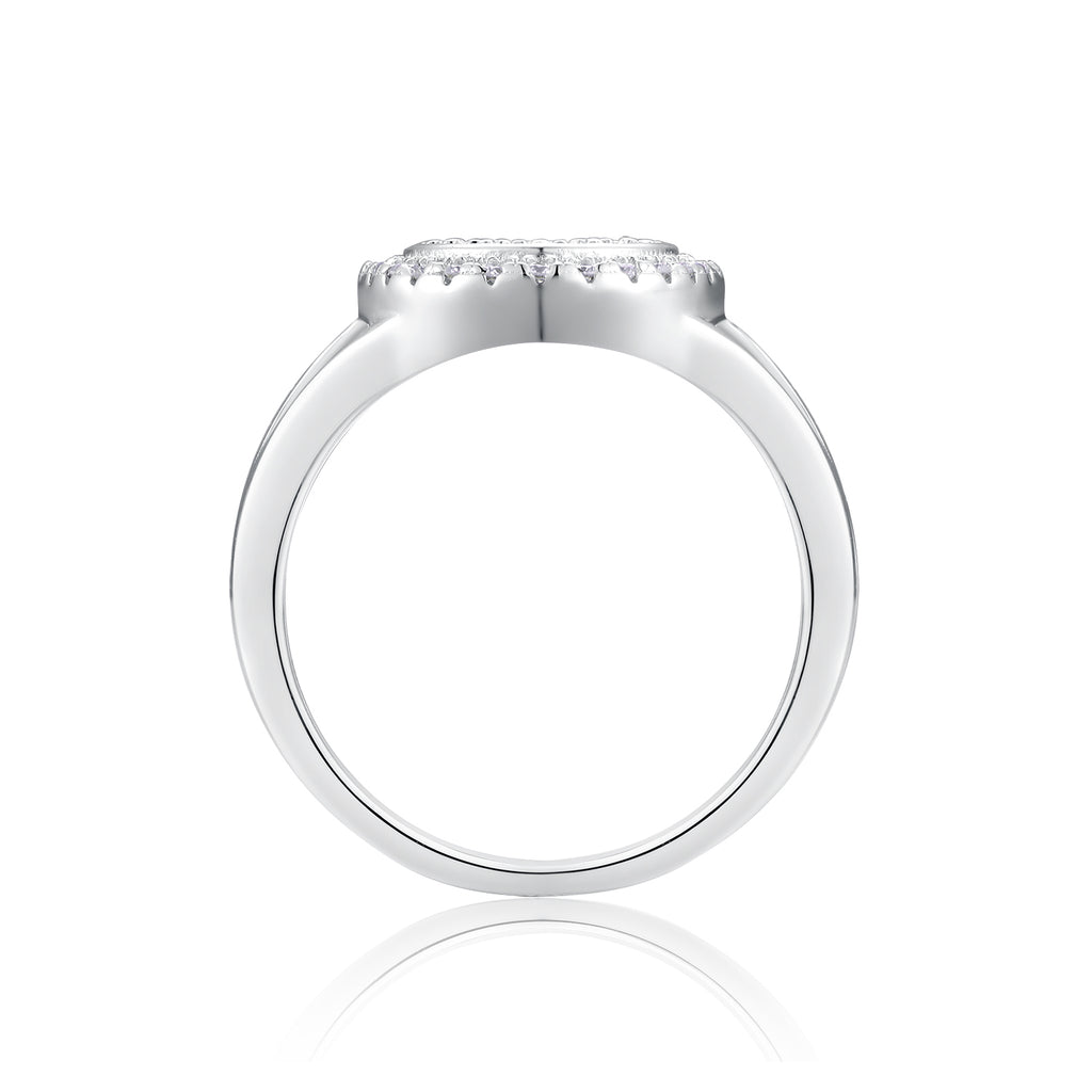 Starlight - Men's Ring, Diamond Ring And Wedding Ring Set With Top-quality Moissanite S925 Silver And Platinum-plated. The Ring Can Be Inspected With A Diamond Pen