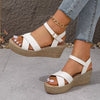 Wedge Women's Plus Size Peep Toe Buckle Platform Buckle Sandals