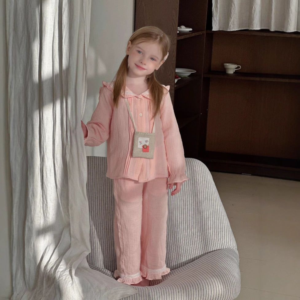 Girls' Home Wear Long Sleeve Two-piece Set