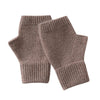 Australia Wool Warm Knitted Flat Flower Fingerless Cashmere Gloves