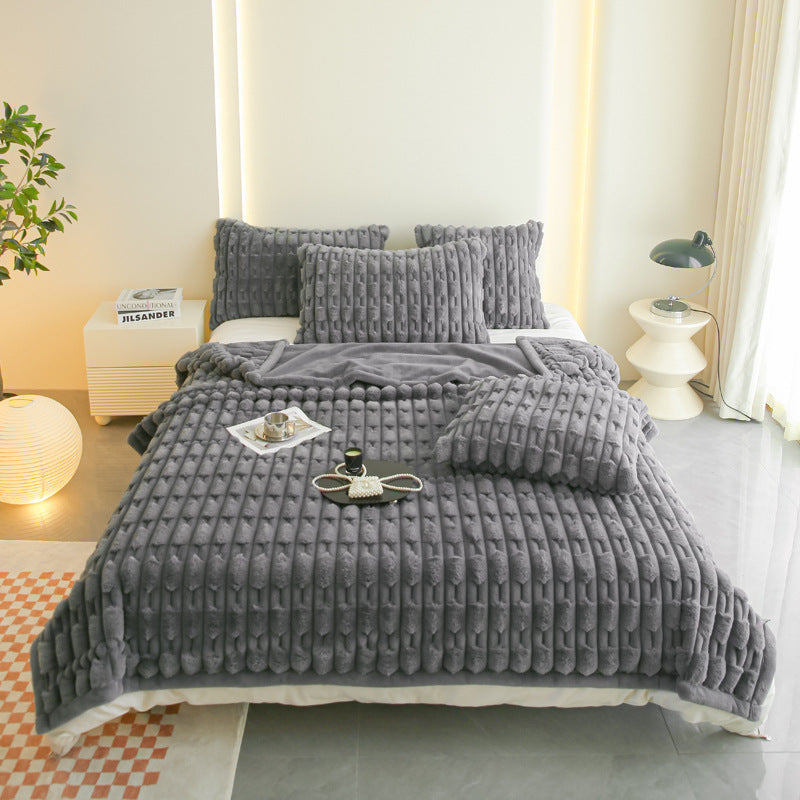 Mink Fur Qiu Blanket Thickening Nap Blanket
