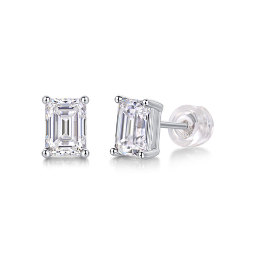 Sinking - A Fashionable And Trendy Accessory Set With Top-quality Moissanite S925 Silver And Platinum-plated Stud Earrings. The Gold Rose Gold Color Can Be Detected By A Diamond Pen
