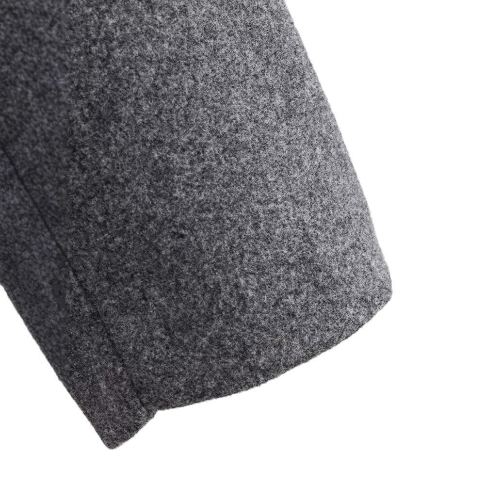 Gray Suit Woolen Jacket Women's Loose Double-breasted Short Coat