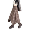 Irregular Women's Autumn And Winter New Plaid High Waist Slimming Skirt