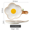 Simple SUNFLOWER Ceramic Poached Egg Household Creative Tableware