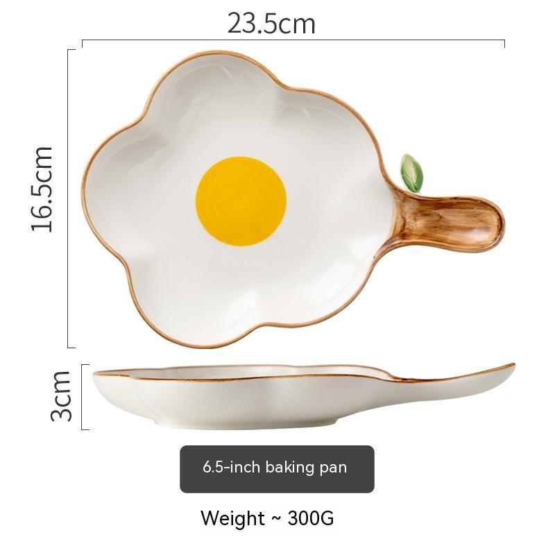 Simple SUNFLOWER Ceramic Poached Egg Household Creative Tableware