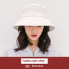 Big Brim Fisherman Hat Women's Sun Protection Solid Color Bucket Hat