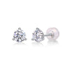 Frozen Frame - Set With 0.5-carat Top-quality Moissanite S925 Silver And Platinum-plated Stud Earrings, A Fashionable And Trendy Accessory That Can Be Tested With A Diamond Pen In Gold Rose Gold