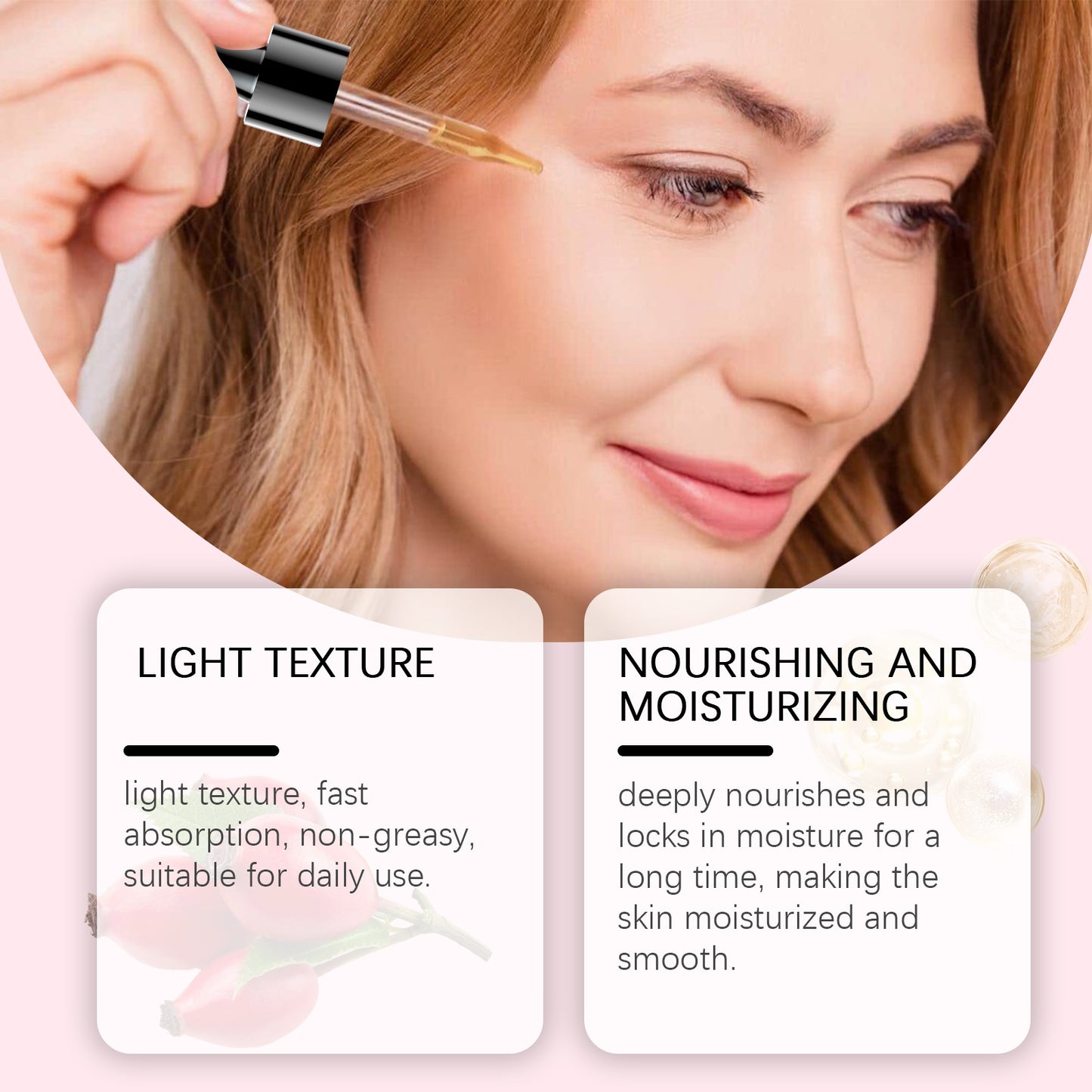 Rose Moisturizing Facial Serum For A Non-Tightening, Brightening And Repairing Effect