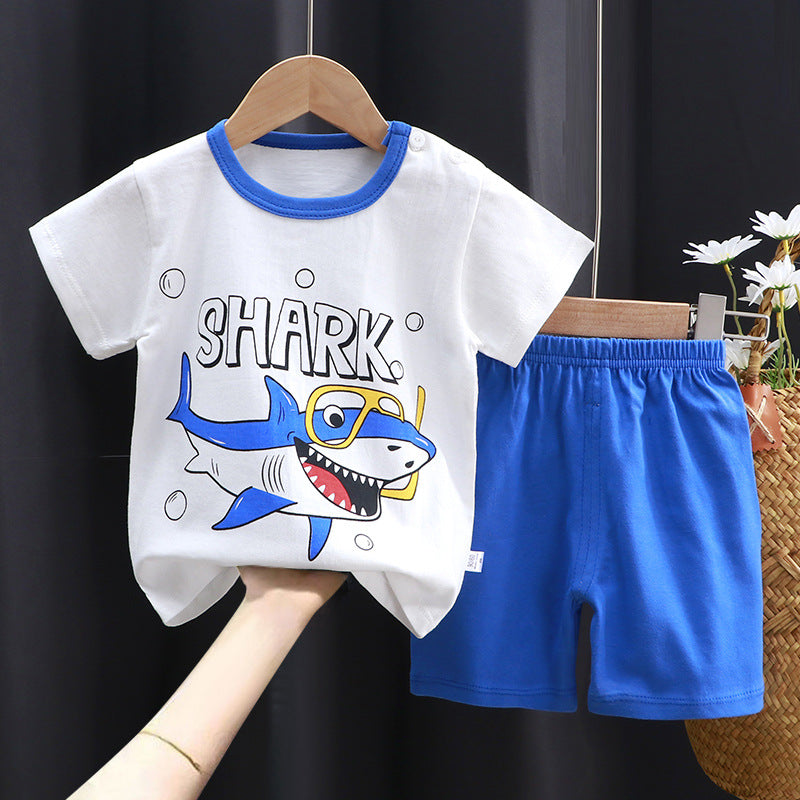 Children's Short-sleeved Suit Boys' Cotton T-shirt