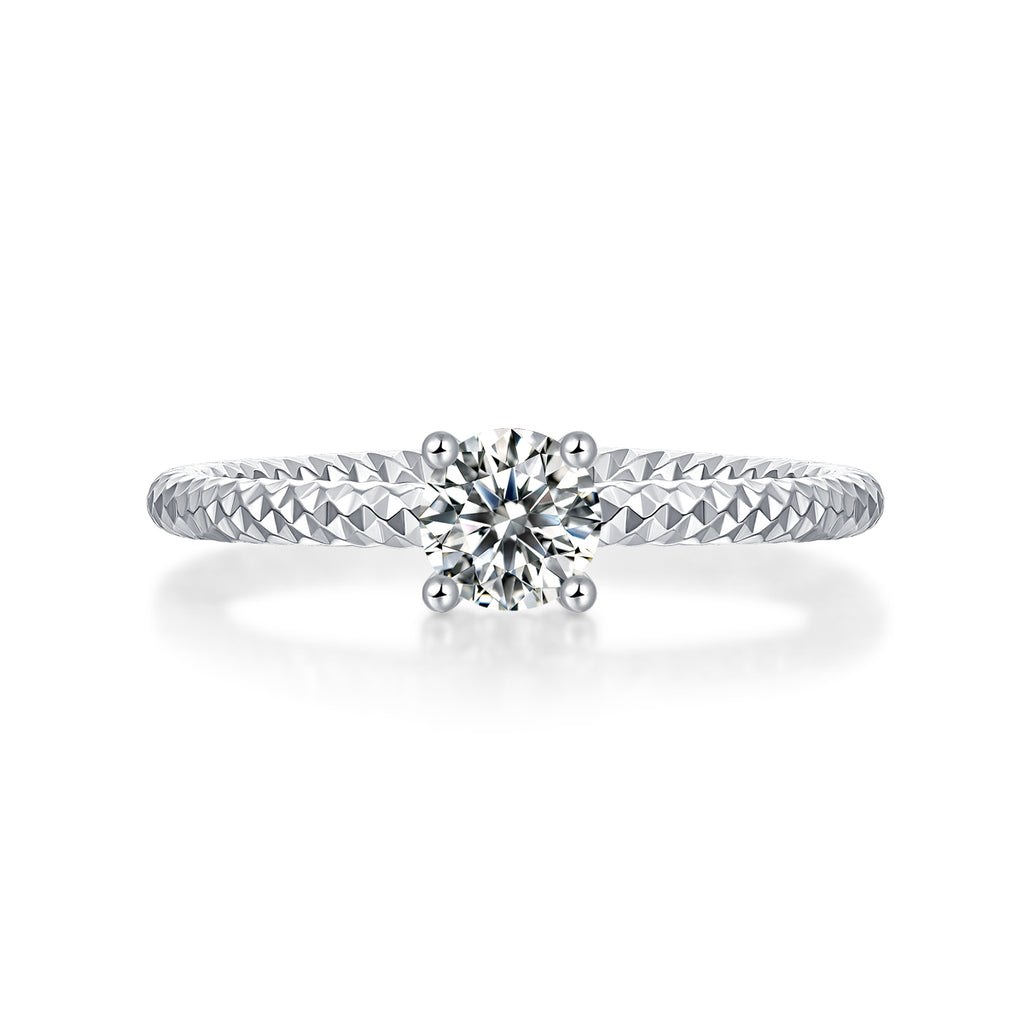 The Bond - Set With Top-quality Moissanite S925 Silver And Platinum-plated Diamond Wedding Ring Can Be Inspected With A Diamond Pen