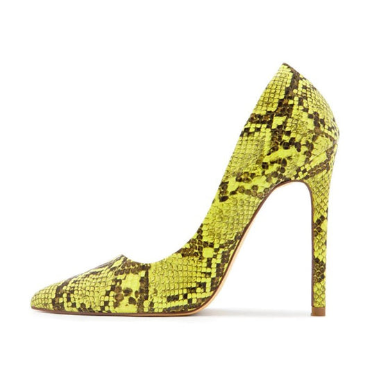 Female snake print high heels - Eshtree