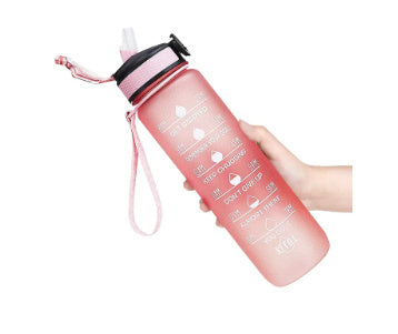 10 00Ml Sports Water Bottle Gradient Plastic Water Cup