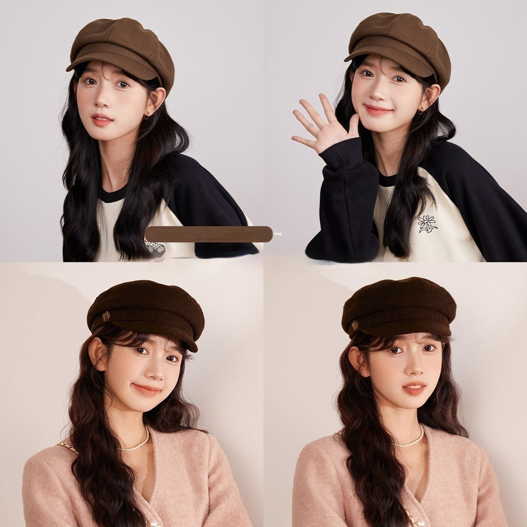 Brown Beret Women's Retro Elegant Hat